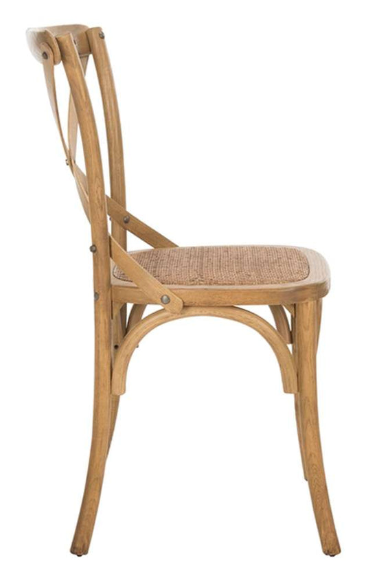 Safavieh - Franklin X Back Side Chair - Oak  (Set of 2) - AMH9500C-SET2 veiw 2