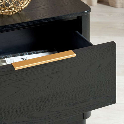 Safavieh - Gabrietta 2 Drawer Nightstand - Black - Gold - SFV2142B veiw 2