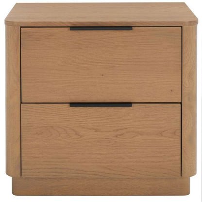 Safavieh - Gabrietta 2 Drawer Nightstand - Natural - Black - SFV2142A veiw 1