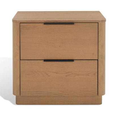 Safavieh - Gabrietta 2 Drawer Nightstand - Natural - Black - SFV2142A veiw 2