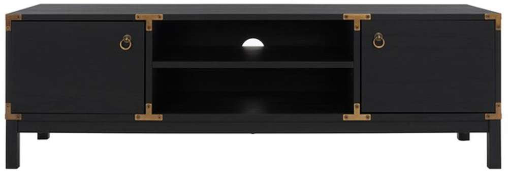 Safavieh - Galio 2Door 2Shelf Media Stand - Black - Gold - MED9612B veiw 1
