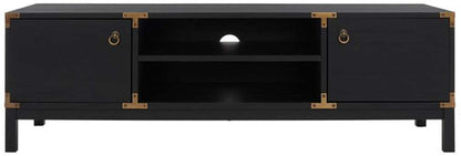 Safavieh - Galio 2Door 2Shelf Media Stand - Black - Gold - MED9612B veiw 1