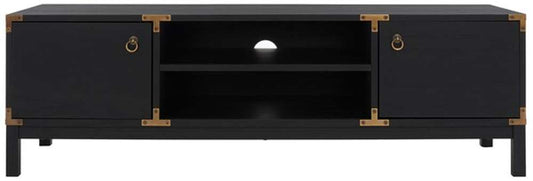 Safavieh - Galio 2Door 2Shelf Media Stand - Black - Gold - MED9612B veiw 1