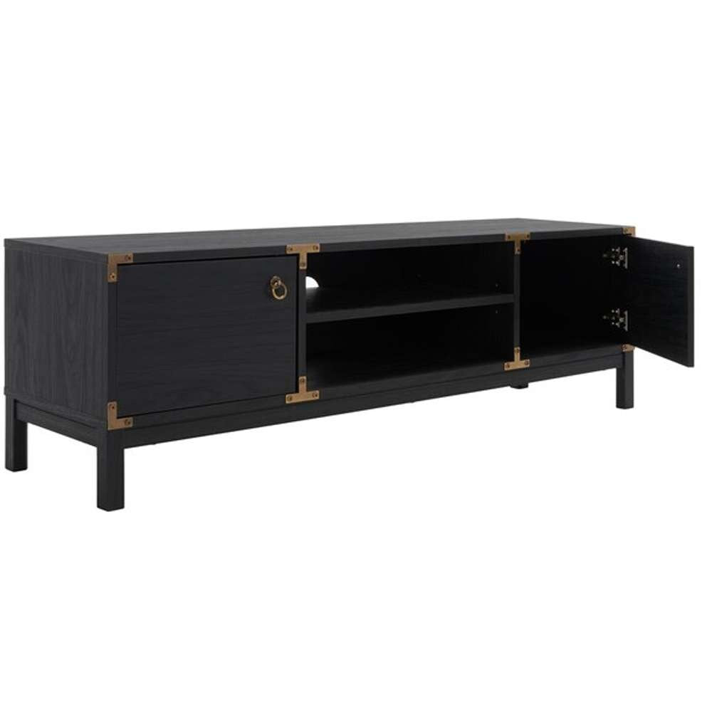 Safavieh - Galio 2Door 2Shelf Media Stand - Black - Gold - MED9612B veiw 3