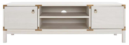 Safavieh - Galio 2Door 2Shelf Media Stand - White - Gold - MED9612C veiw 1
