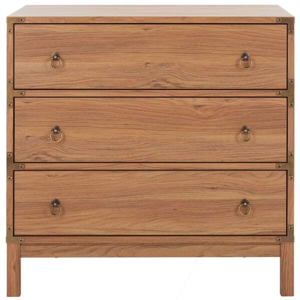 Safavieh - Galio 3 Drawer Chest - Oak - Gold - CHS9600D veiw 1