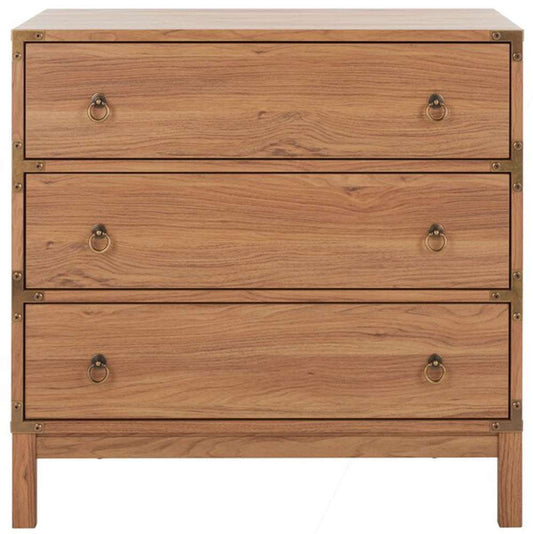 Safavieh - Galio 3 Drawer Chest - Oak - Gold - CHS9600D veiw 1