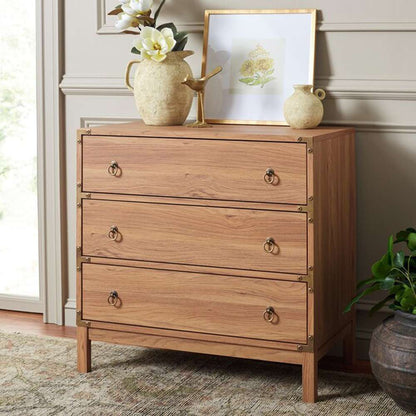 Safavieh - Galio 3 Drawer Chest - Oak - Gold - CHS9600D veiw 3