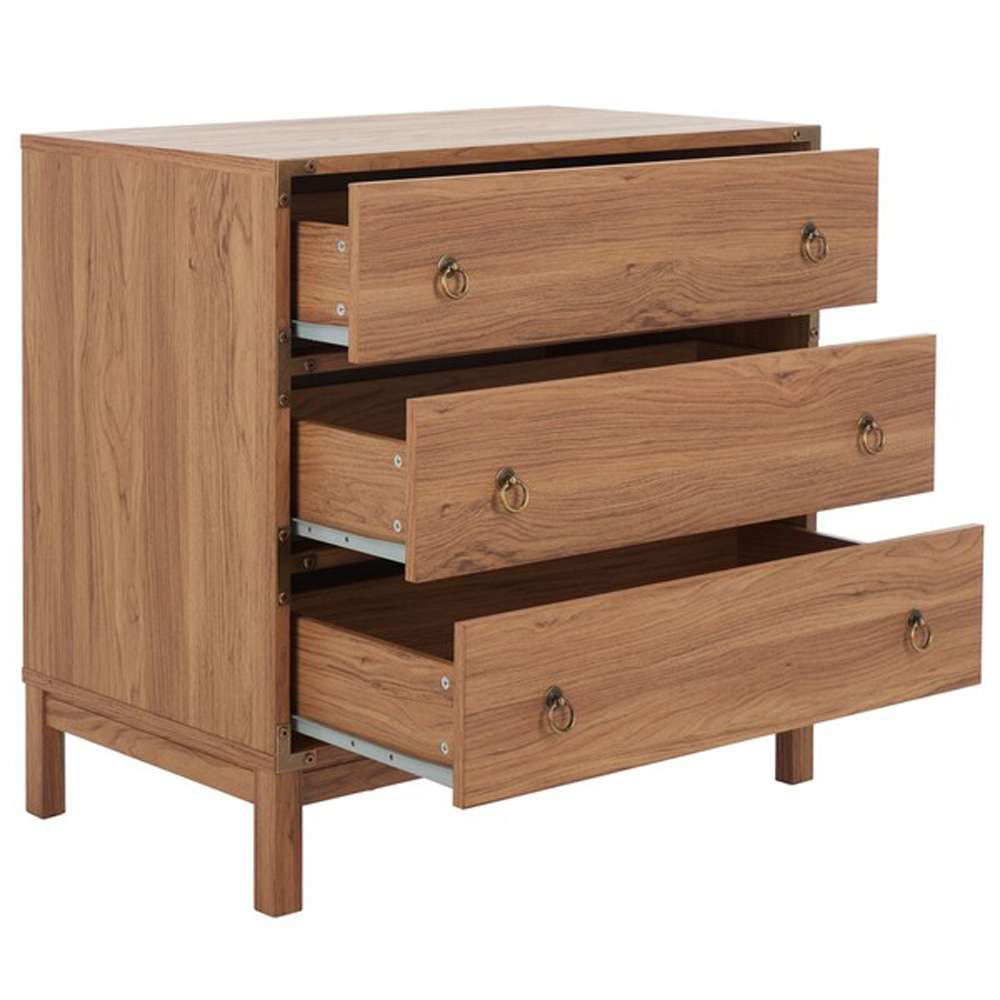 Safavieh - Galio 3 Drawer Chest - Oak - Gold - CHS9600D veiw 4