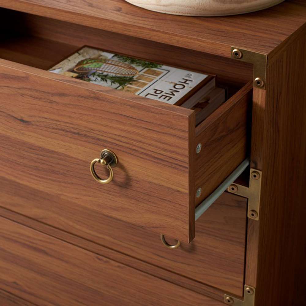 Safavieh - Galio 3 Drawer Chest - Walnut - Gold - CHS9600A veiw 2