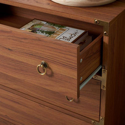 Safavieh - Galio 3 Drawer Chest - Walnut - Gold - CHS9600A veiw 2
