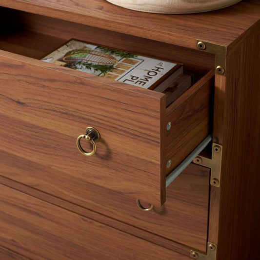 Safavieh - Galio 3 Drawer Chest - Walnut - Gold - CHS9600A veiw 2