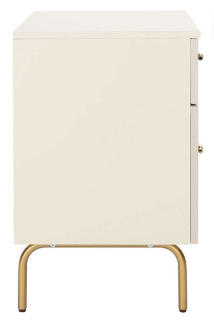 Safavieh - Genevieve 2 Drawer Nightstand - Cream - White Washed - NST5002E veiw 3