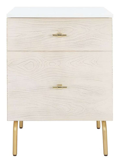 Safavieh - Genevieve 2 Drawer Nightstand - White - White Washed - NST5002D veiw 1