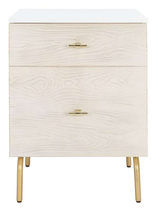 Safavieh - Genevieve 2 Drawer Nightstand - White - White Washed - NST5002D veiw 1