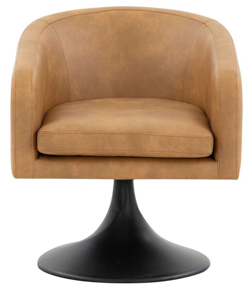 Safavieh - Gonzalez Pedastal Chair - Light Brown - Black - SFV4775A veiw 1