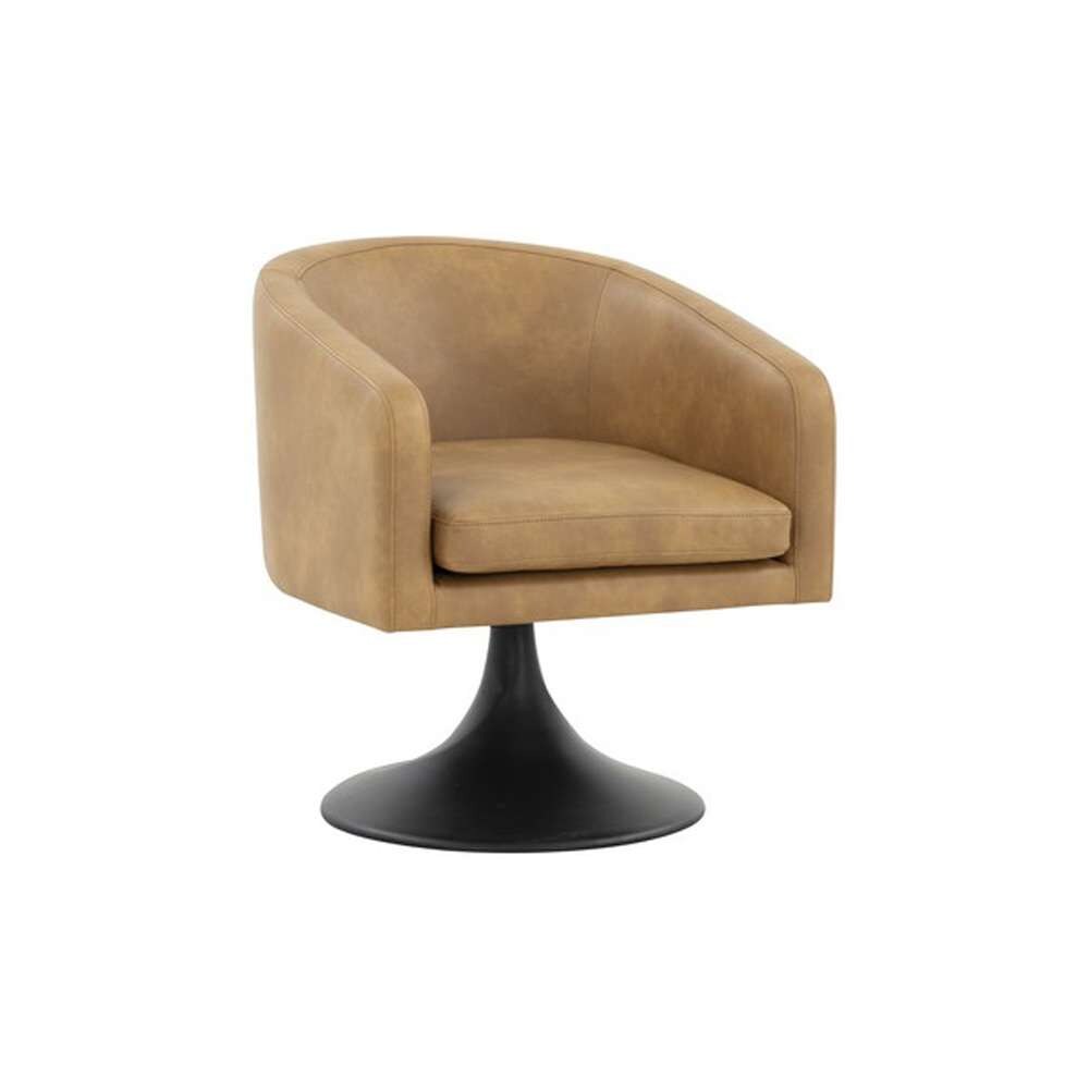 Safavieh - Gonzalez Pedastal Chair - Light Brown - Black - SFV4775A veiw 3