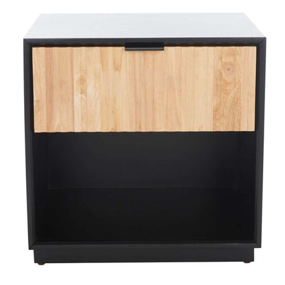 Safavieh - Grayden I 1 Drawer Nightstand - Black - Natural - NST9203B veiw 1
