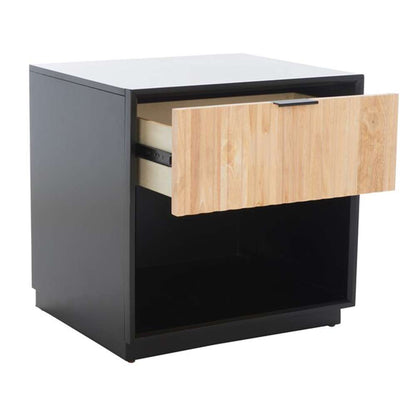 Safavieh - Grayden I 1 Drawer Nightstand - Black - Natural - NST9203B veiw 4
