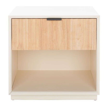 Safavieh - Grayden I 1 Drawer Nightstand - White - Natural - NST9203A veiw 1