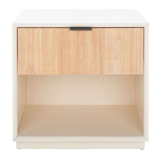 Safavieh - Grayden I 1 Drawer Nightstand - White - Natural - NST9203A veiw 1