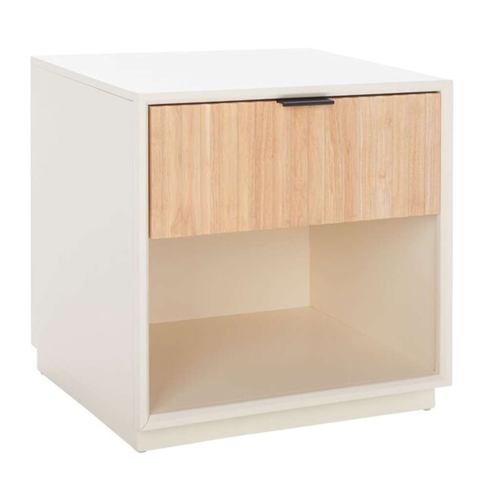 Safavieh - Grayden I 1 Drawer Nightstand - White - Natural - NST9203A veiw 3