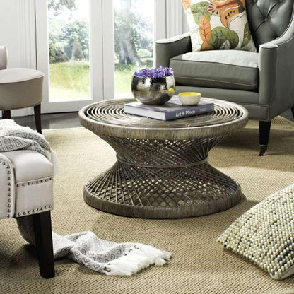 Safavieh - Grimson Large Bowed Coffee Tab - Grey White Wash - WIK6507B veiw 2