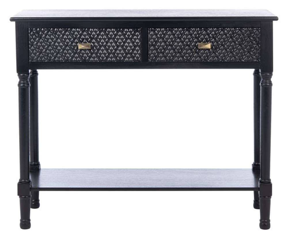 Safavieh - Halton 2Drw Console Table - Black - CNS5718B veiw 1