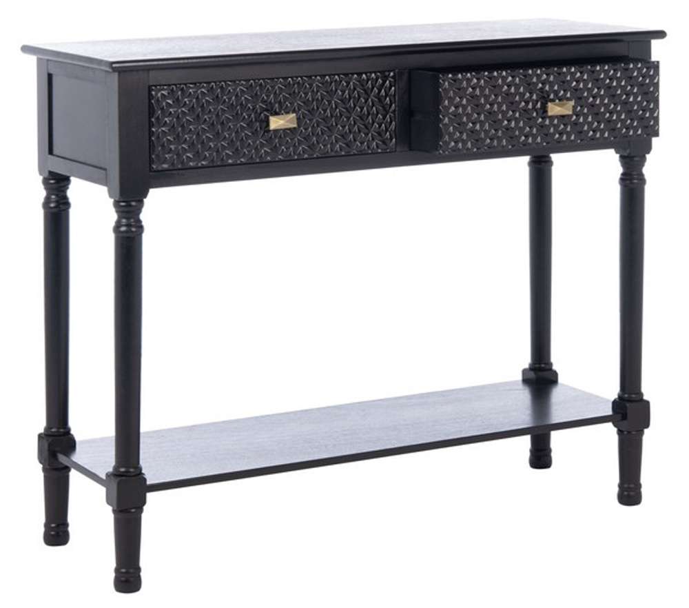 Safavieh - Halton 2Drw Console Table - Black - CNS5718B veiw 3