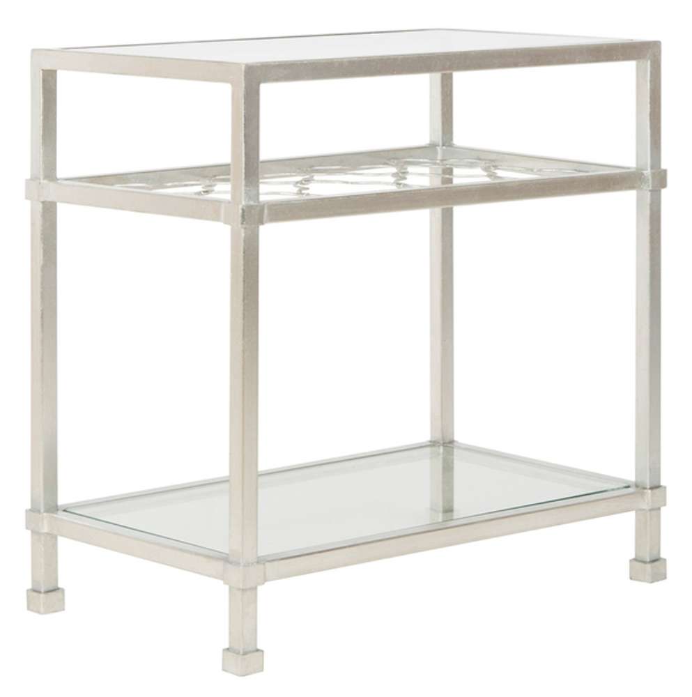 Safavieh - Hanzel Side Table - Silver - Glass - AMH8312B veiw 4