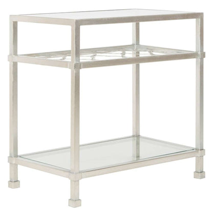 Safavieh - Hanzel Side Table - Silver - Glass - AMH8312B veiw 4