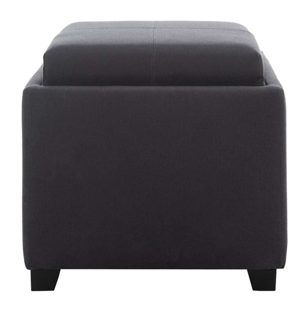 Safavieh - Harrison Single Tray Ottoman - Grey - HUD8233N veiw 1