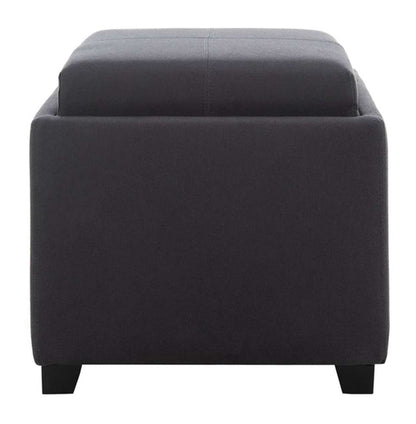 Safavieh - Harrison Single Tray Ottoman - Grey - HUD8233N veiw 1