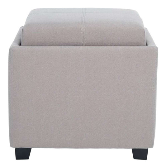 Safavieh - Harrison Single Tray Ottoman - Grey - HUD8233M veiw 1