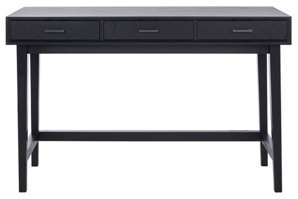 Safavieh - Hawthorn 3 Drawer Desk - Black - DSK5709D veiw 1