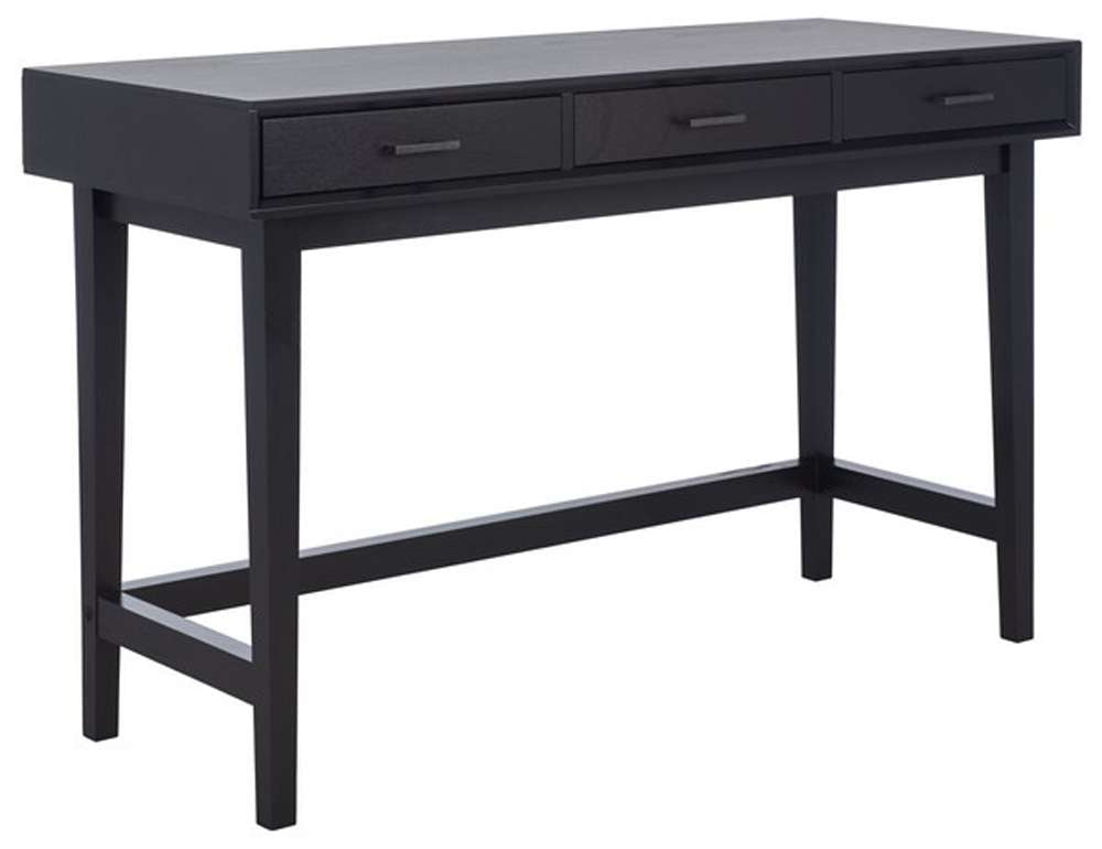 Safavieh - Hawthorn 3 Drawer Desk - Black - DSK5709D veiw 4