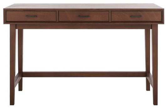 Safavieh - Hawthorn 3 Drawer Desk - Brown - DSK5709C veiw 1