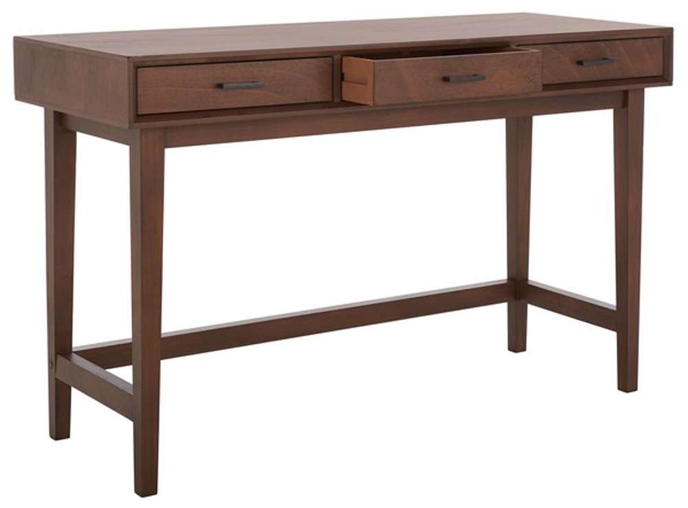 Safavieh - Hawthorn 3 Drawer Desk - Brown - DSK5709C veiw 4
