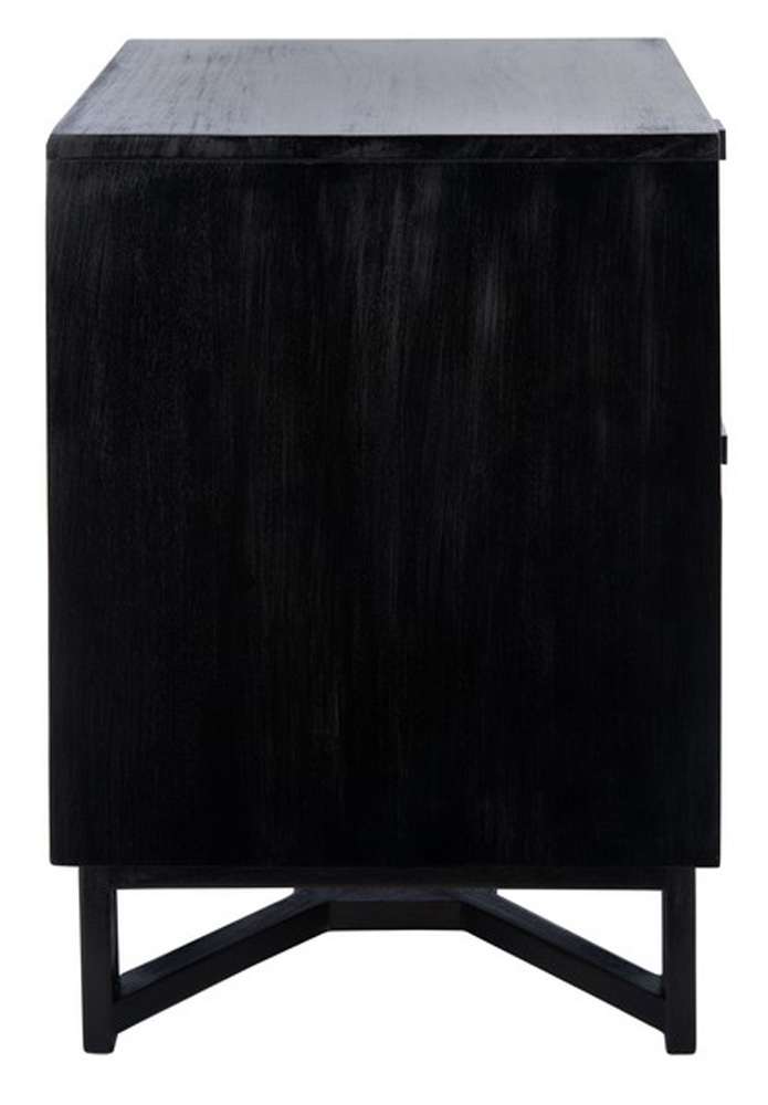Safavieh - Hedwig 2 Drawer Nightstand - Black - Natural - NST4007C veiw 3