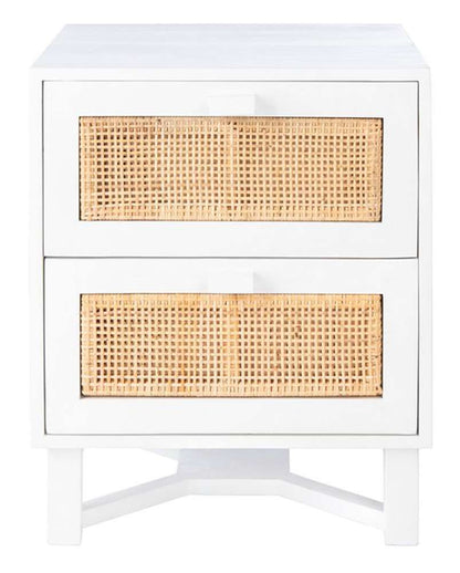 Safavieh - Hedwig 2 Drawer Nightstand - White - Natural - NST4007B veiw 1