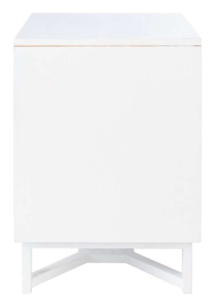 Safavieh - Hedwig 2 Drawer Nightstand - White - Natural - NST4007B veiw 3
