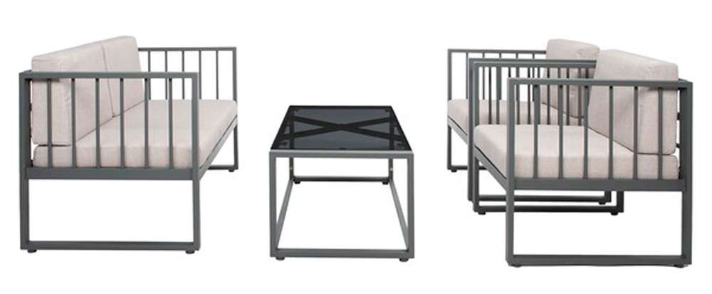 Safavieh - Holyoke 4 Pc Living Set - Grey - Light Grey - PAT7726B veiw 3