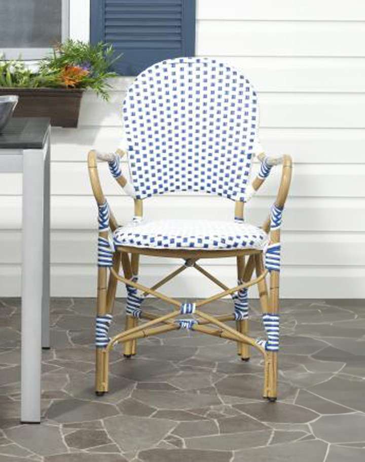 Safavieh - Hooper Arm Chair - Blue - White  (Set of 2) - FOX5209A-SET2 veiw 1