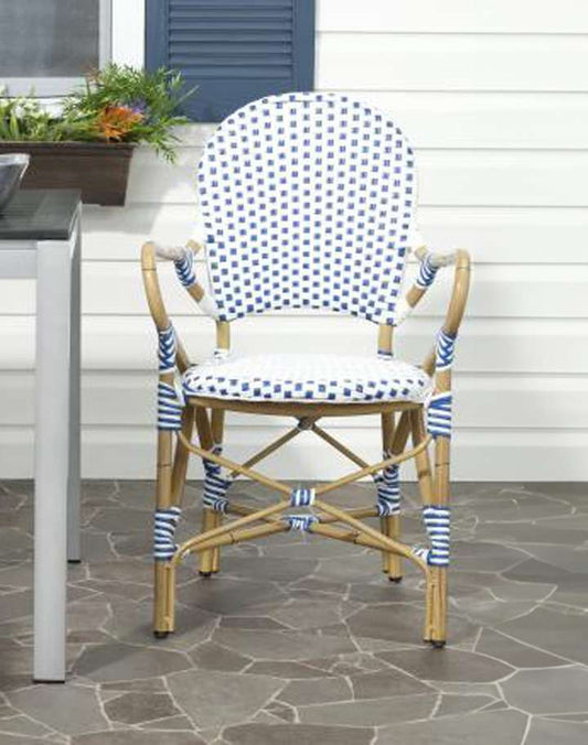 Safavieh - Hooper Arm Chair - Blue - White  (Set of 2) - FOX5209A-SET2 veiw 1
