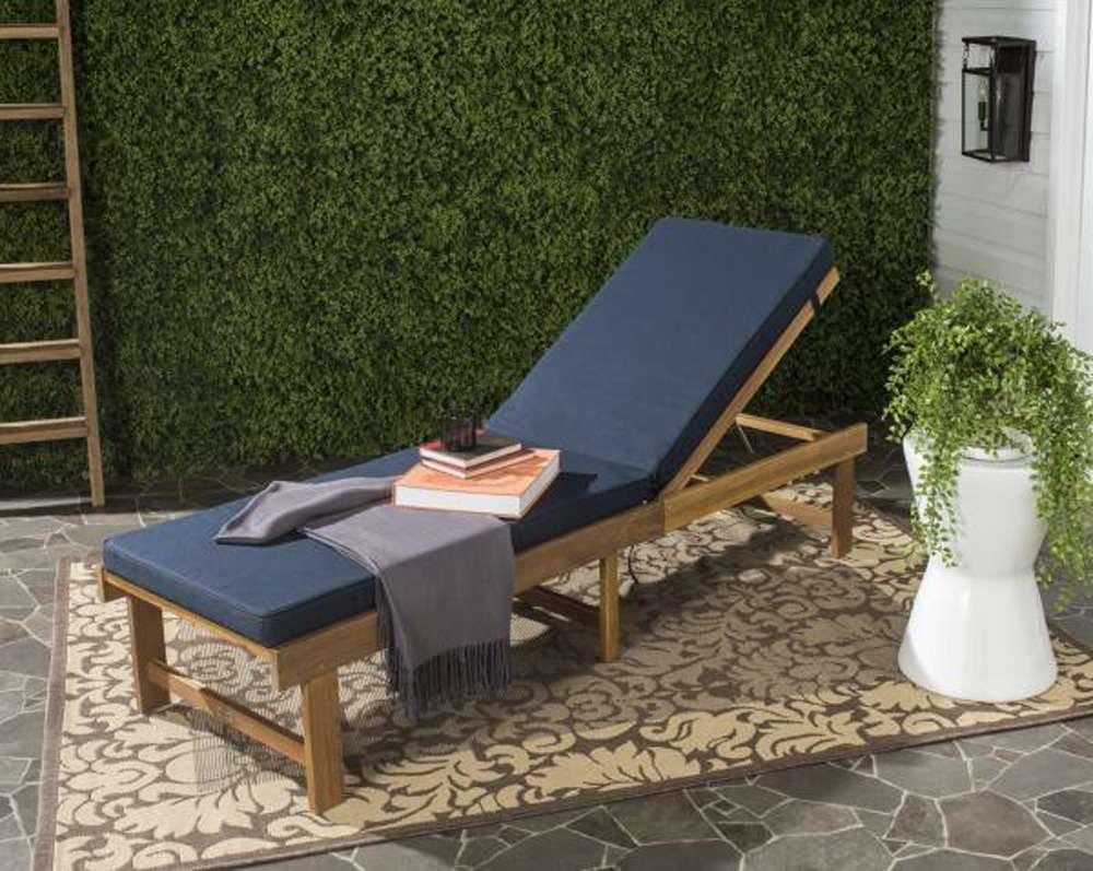 Safavieh - Inglewood Lounge Chair - Natural - Navy - PAT6723B veiw 2