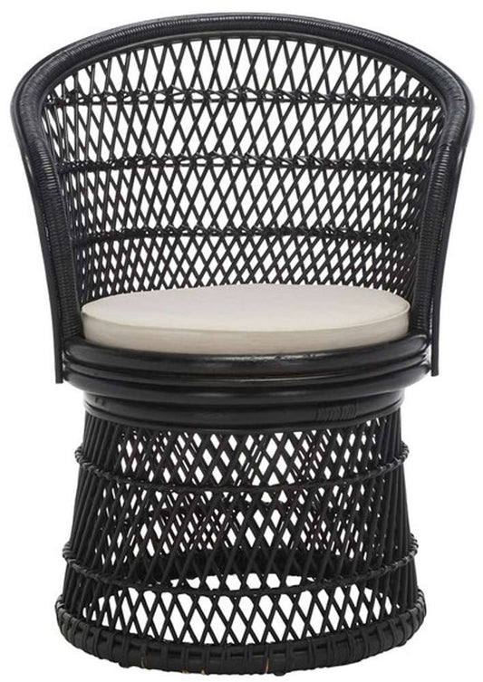 Safavieh - Iola Swivel Accnt Chair W/Cush - Black - White - SEA7043B veiw 1