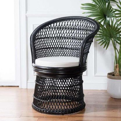 Safavieh - Iola Swivel Accnt Chair W/Cush - Black - White - SEA7043B veiw 2