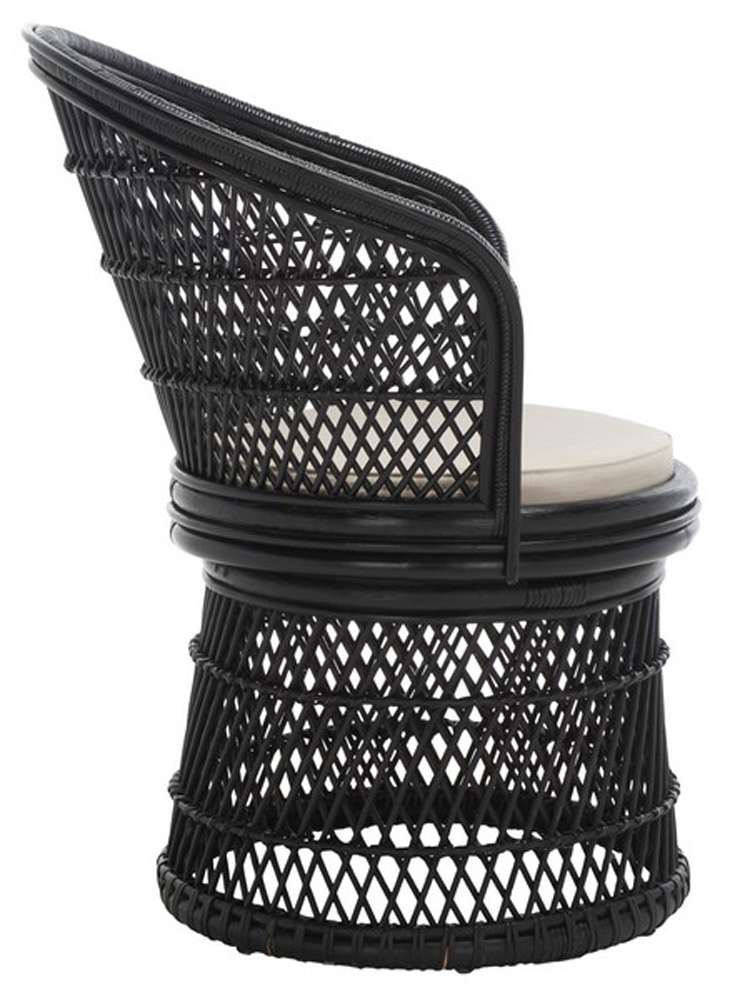 Safavieh - Iola Swivel Accnt Chair W/Cush - Black - White - SEA7043B veiw 4