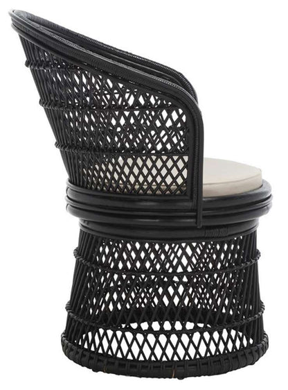 Safavieh - Iola Swivel Accnt Chair W/Cush - Black - White - SEA7043B veiw 4