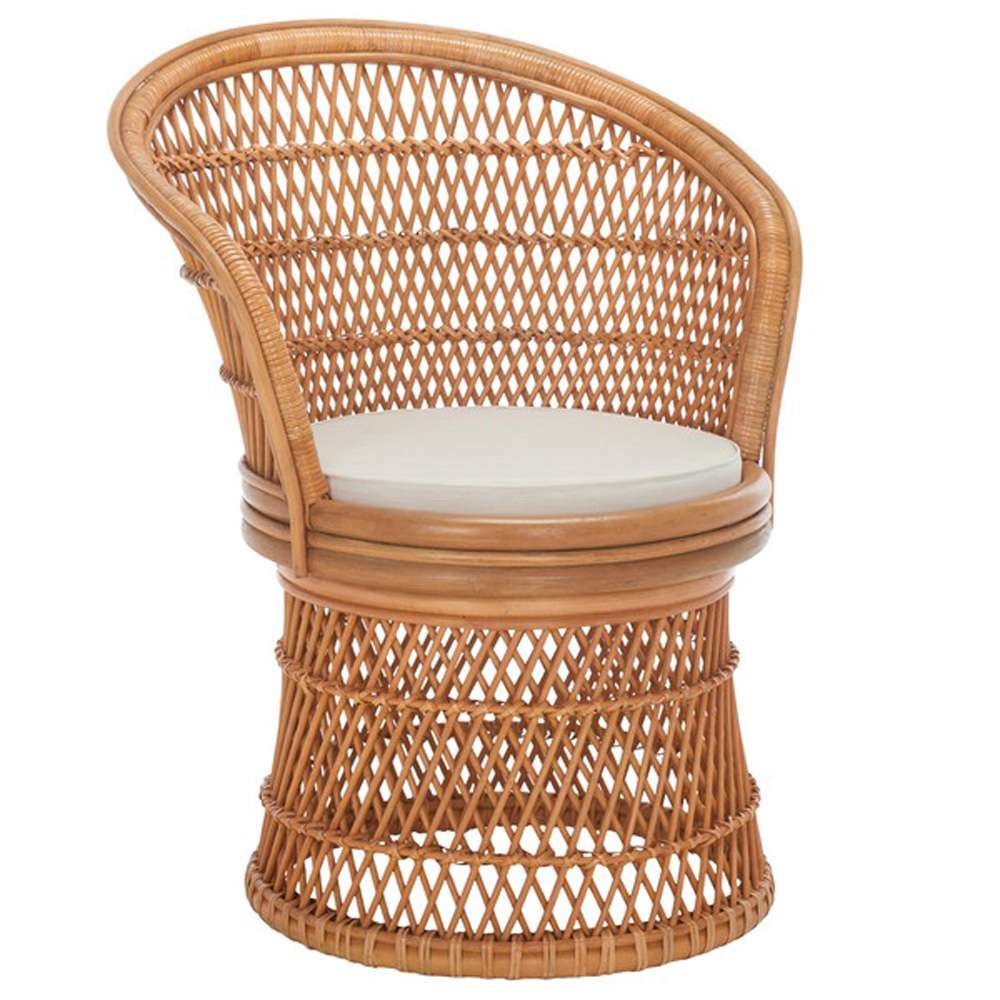 Safavieh - Iola Swivel Accnt Chair W/Cush - Natural - White - SEA7043A veiw 3